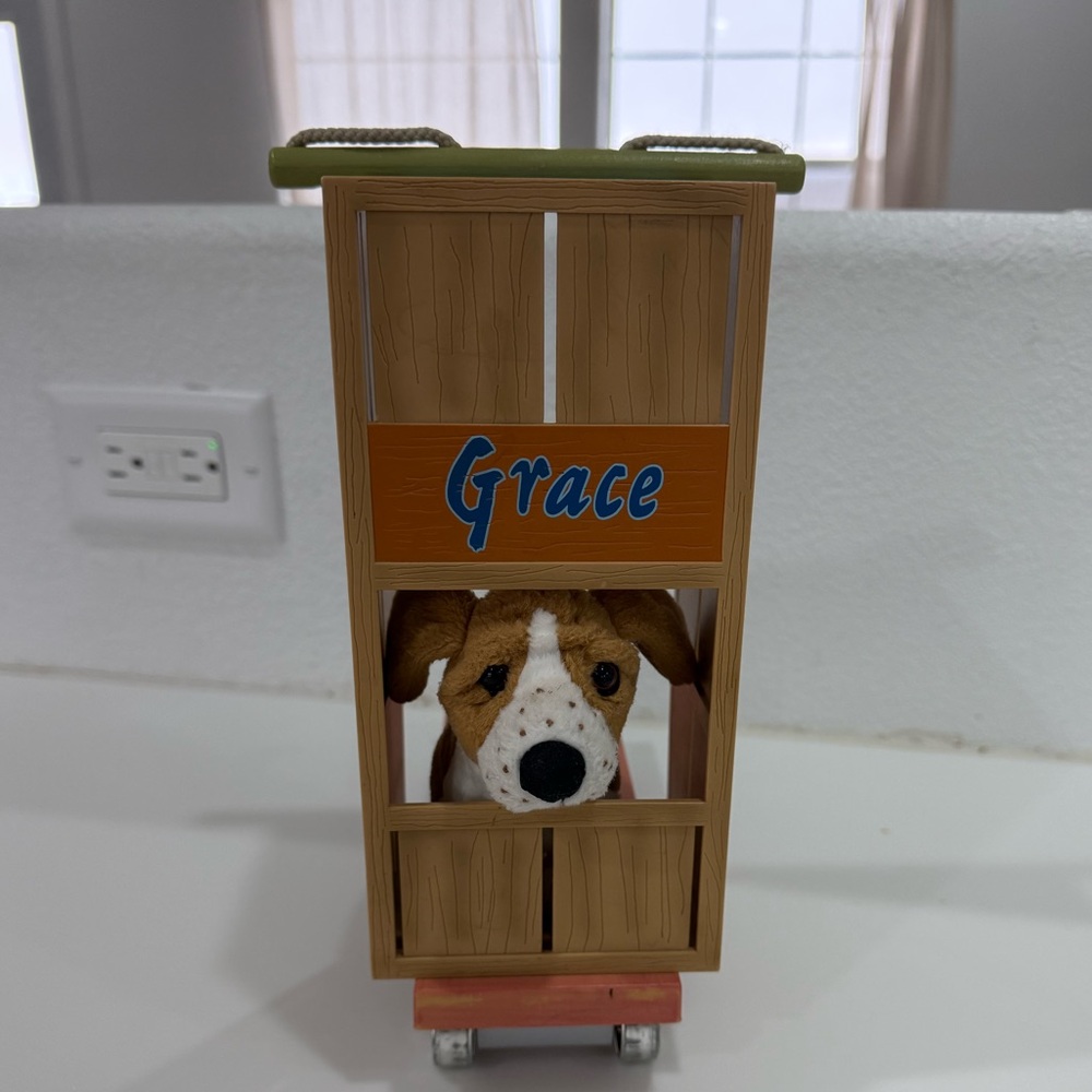 American girl doll scooter and dog